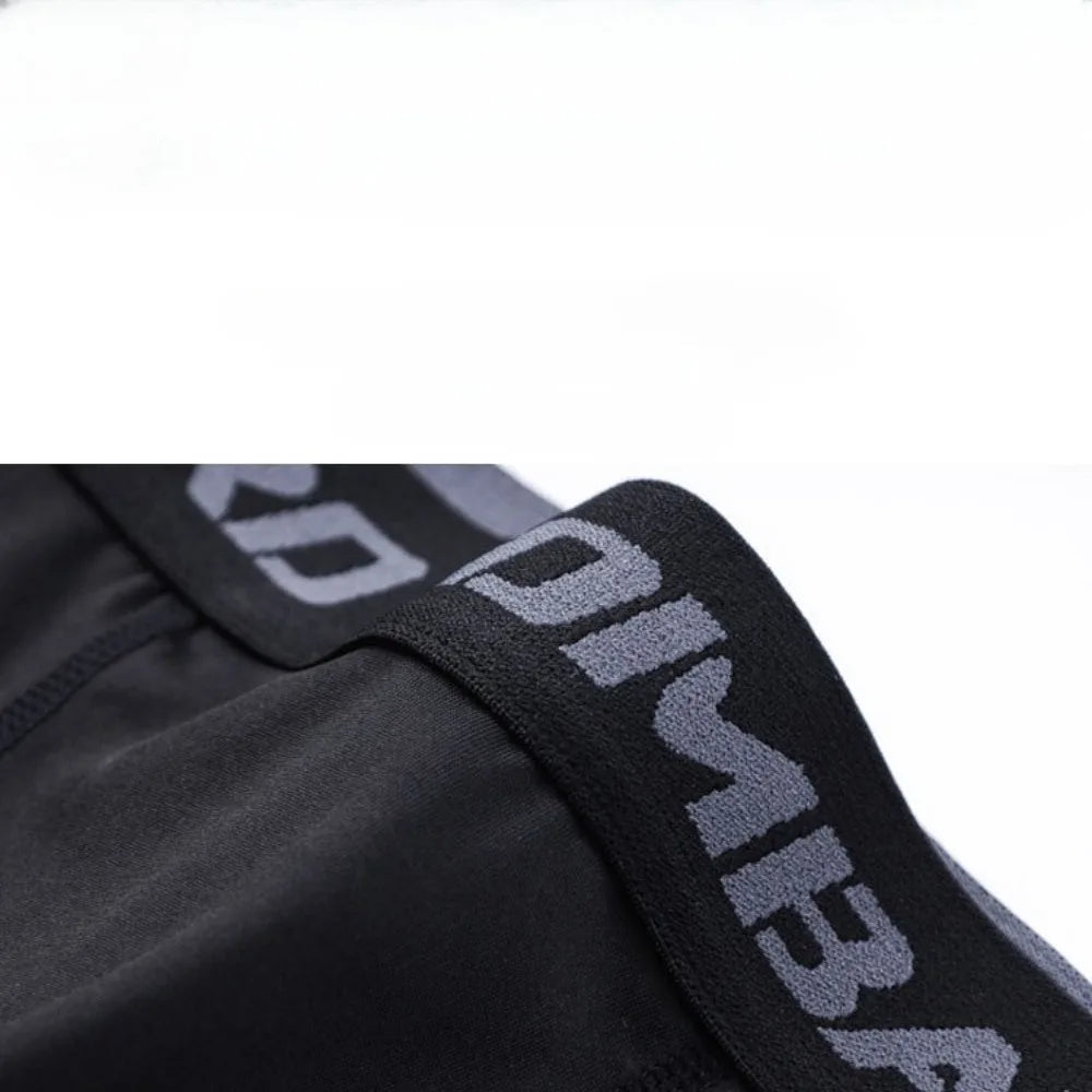 Mens Gym Shorts with Pockets Workout Compression Leggings for Men Polyester Boxer Briefs Running Basketball Athletic Tights