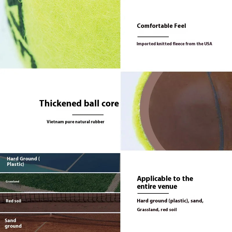 High Quality ITF Approved Padel Balls Premium Durable Pressureless Wool Tennis Balls Sports Beach Tennis Ball Made Natural
