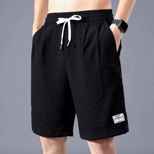Lce Silk Shorts Men'S Thin Sports Cropped Pants Loose Straight Leg Cool Breathable New Fashion Trend Casual XL-XXXL