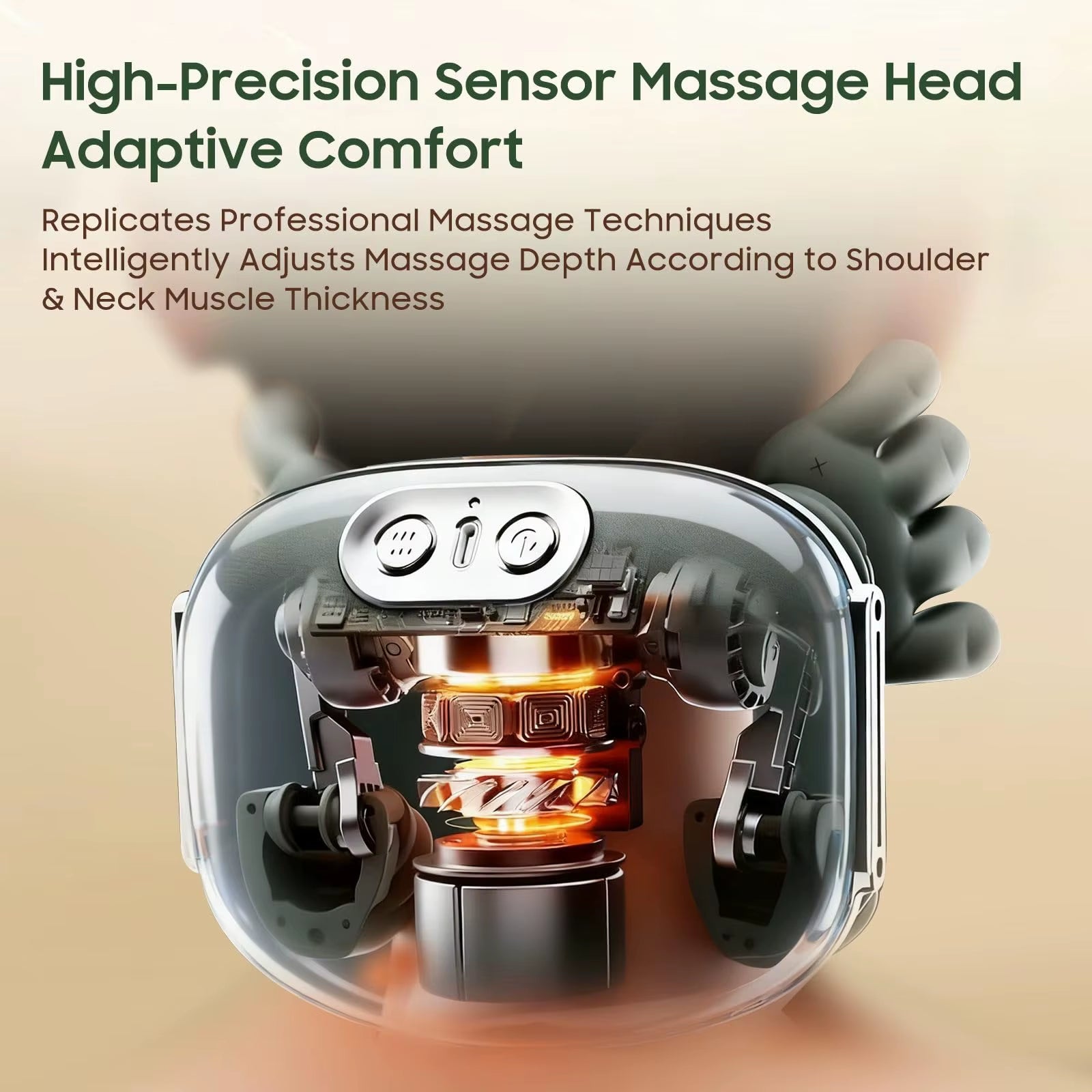 Bionic Finger Neck Shoulder Massager Wireless Neck Cervical Trapezius Kneading Massage Shawl Brushless Motor Neck Massager
